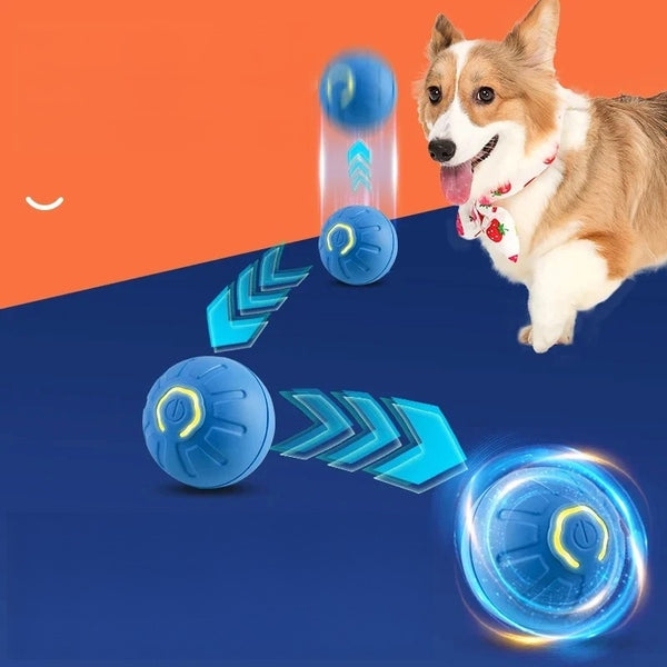 Pet bounce ball rolling mode for hard floors