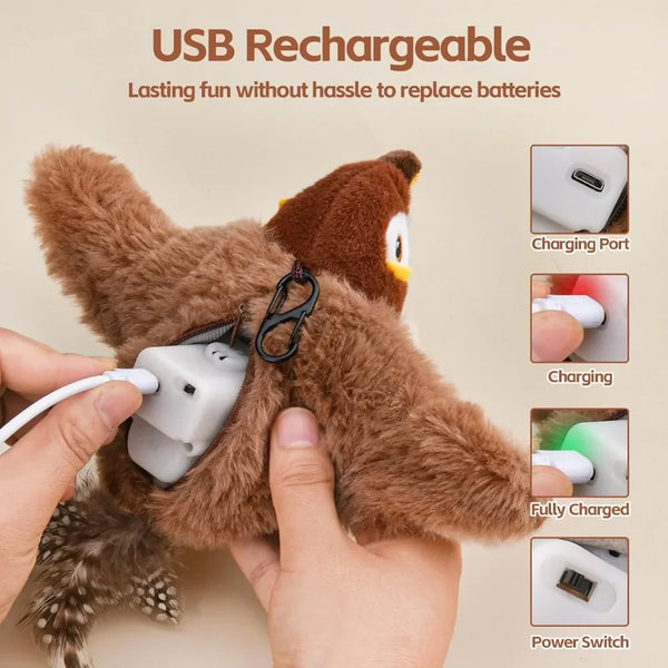 FlappyBird interactive toy to keep cats active and entertained