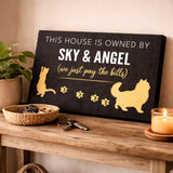Personalized Owned By Cats Canvas